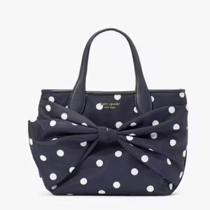 Kate Spade Nylon Polka Dot Bow Tote